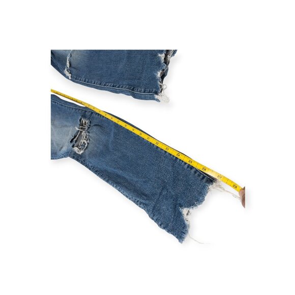 Mother Rainbow Pocket Jeans SZ 26 High-Waisted Looker Ankle Chew Denim Distress - Picture 5 of 13